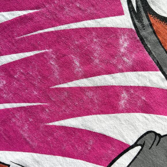 Vintage 90s Big Bugs Bunny Shirt Single Stitch Collegeware White L XL Carrot USA - Picture 5 of 13